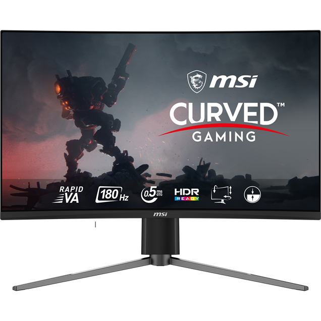 MSI MAG 27CQ6F 27" Curved Gaming Monitor - VA, 180Hz, 0.5ms, HDMI, DP